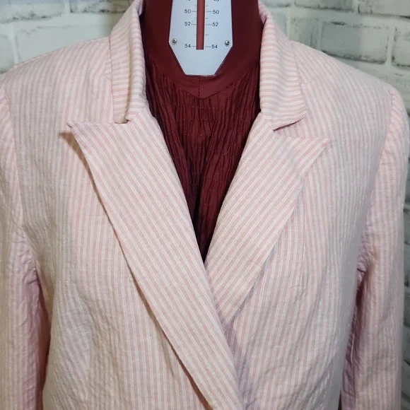 GB Pink/White Pinstripe SZ L Jacket - Picture 4 of 16